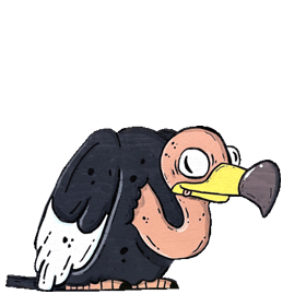 Gif animé vautour assis